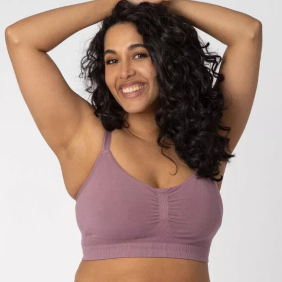 Kindred Bravely Sublime Bamboo Hands-Free Pumping Lounge & Sleep Bra - Mauve 2X - Picture 1 of 16